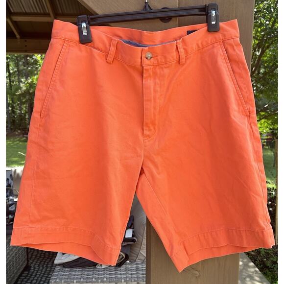 EUC Polo Ralph Lauren Men's Orange Classic Fit 9" Inseam Shorts Size 33 - Picture 1 of 7